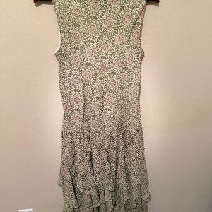 Robbie Bee Olive and Blush Patterned Midi Dress